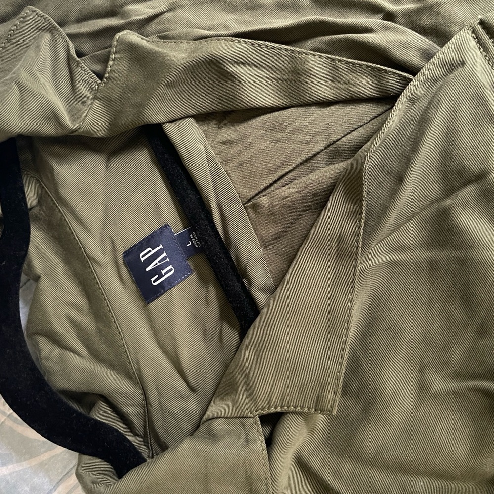 GAP Green Military Field Coat Utilitarian Style